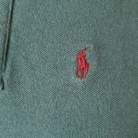 VTG Original Fit Mesh Ralph Lauren Polo Shirt Boys L - Picture 3 of 7